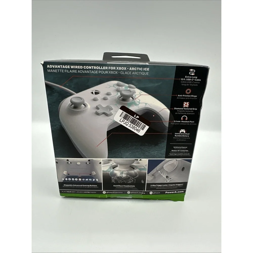 PowerA Advantage Wired Controller - XBox Series x S Artic Ice White